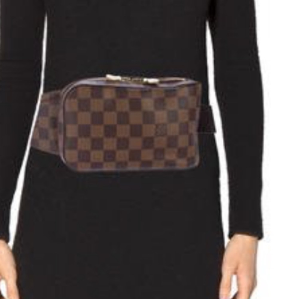 A 100% brown Louis Vuitton waste bag